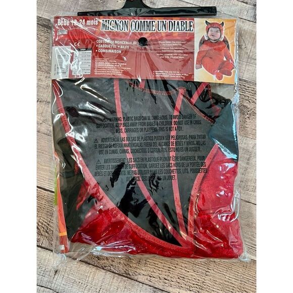 New Amscan Cute‎ As A Devil Infant Halloween Costume sz 12-24 months - Picture 3 of 11